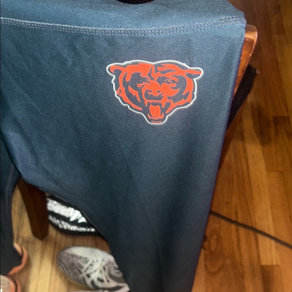 Navy Blue Leggings with Orange Bear Logo